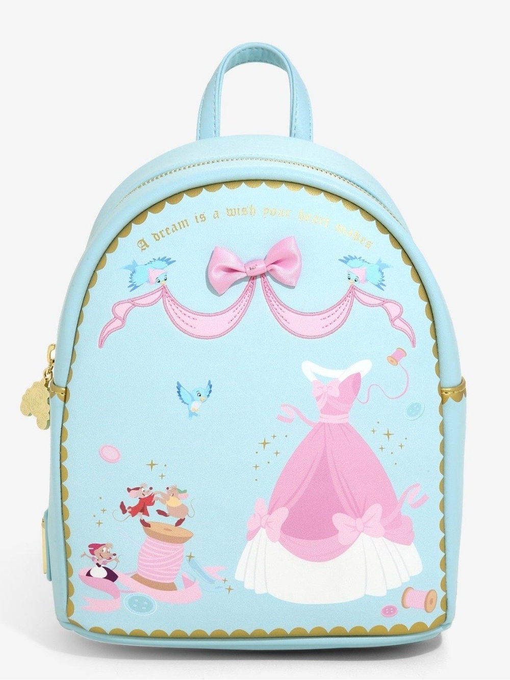 Loungefly RETIRED Disney 70th Anniversary Cinderella Sewing Mini Backpack